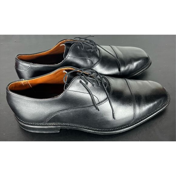 Allen Edmonds Soho Black Soho Cap Toe Lace Up Balmoral Size 8 1/2 - Picture 2 of 16